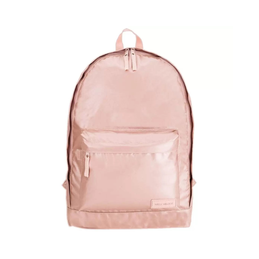 MOCHILA COSTAS ACADEMIE PLUS METALIZADO ROSE WEST VILLAGE - TILIBRA