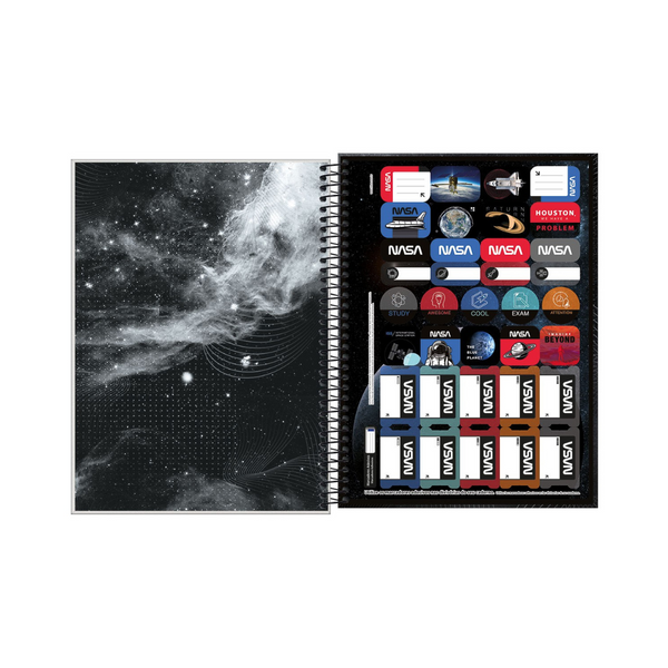 CUADERNO UNIVERSITARIO TAPA DURA ESPIRAL 10 ASIGNATURAS NASA 160 HOJAS - TILIBRA