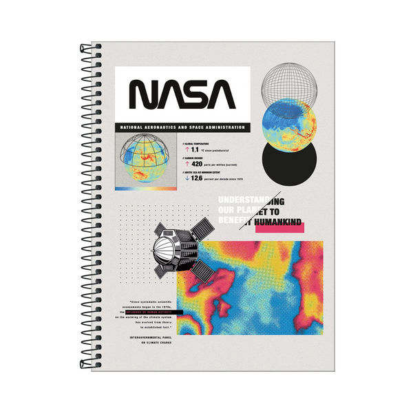 CUADERNO UNIVERSITARIO TAPA DURA ESPIRAL 10 ASIGNATURAS NASA 160 HOJAS - TILIBRA