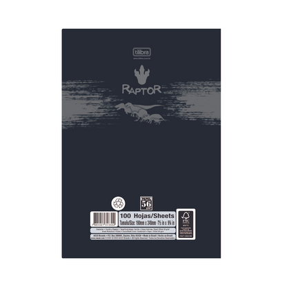 LIBRETA COSIDA RAPTOR 100CT