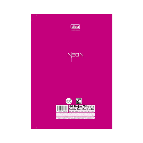 LIBRETA COSIDA NEON 5MM TD 80H