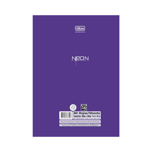 LIBRETA COSIDA NEON 5MM TD 80H