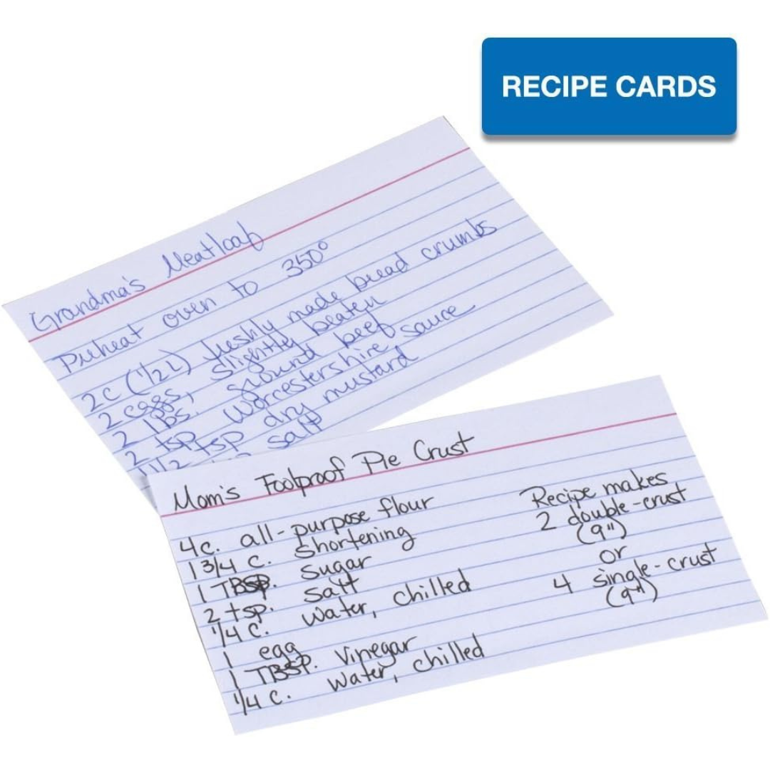 TARJETAS RAYADAS (3 X 5) 100/1 (Fichas)