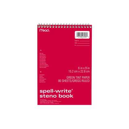 SPELL-WRITE STENO NTBK GR