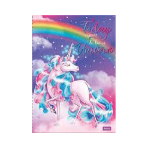 LIBRETA COSIDA UNICORNIO 100CT