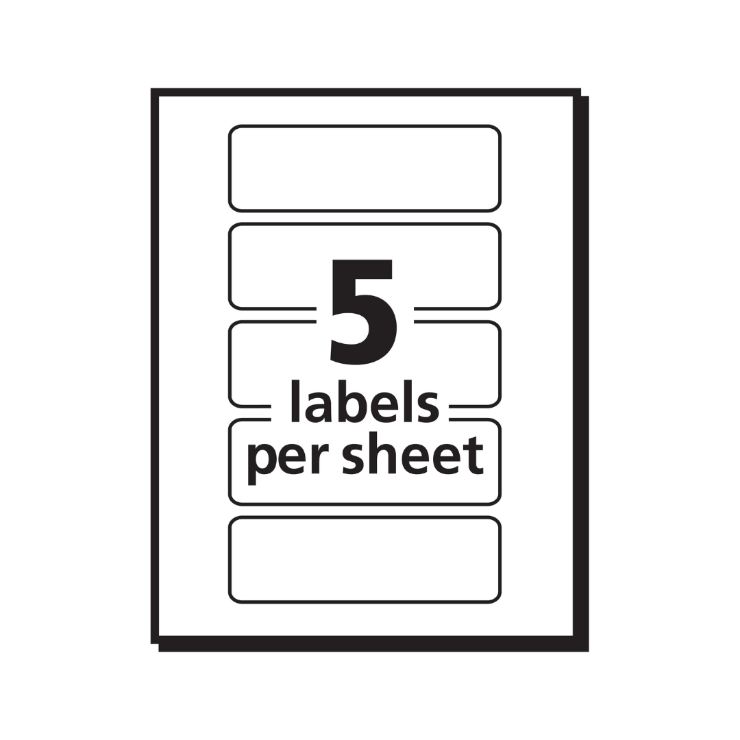 PAPERLABEL DT RMV WE 5U 50S