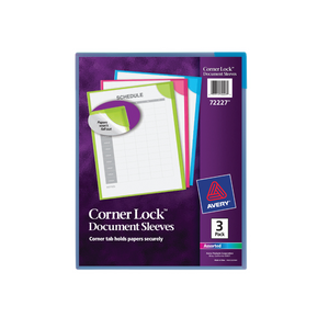 PP DOCUMENT SLEEVE CNRLK  3PK AD