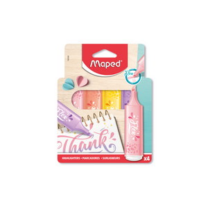 MAPED FLEX PASTEL HIGHLIGHTERS X4 BOX