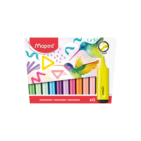 MAPED HIGHLIGHTER ASSTD COLOUR X12 BOX