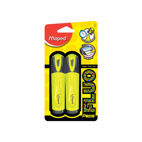 RESALTADOR FLUO PEPS 2/1 AMARILLO BLISTER