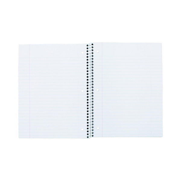 MEAD CUADERNO DE ESPIRAL, 1 MATERIA, PAPEL RAYADO ANCHO, 100 HOJAS, 10-1/2 x 8 PULGADAS