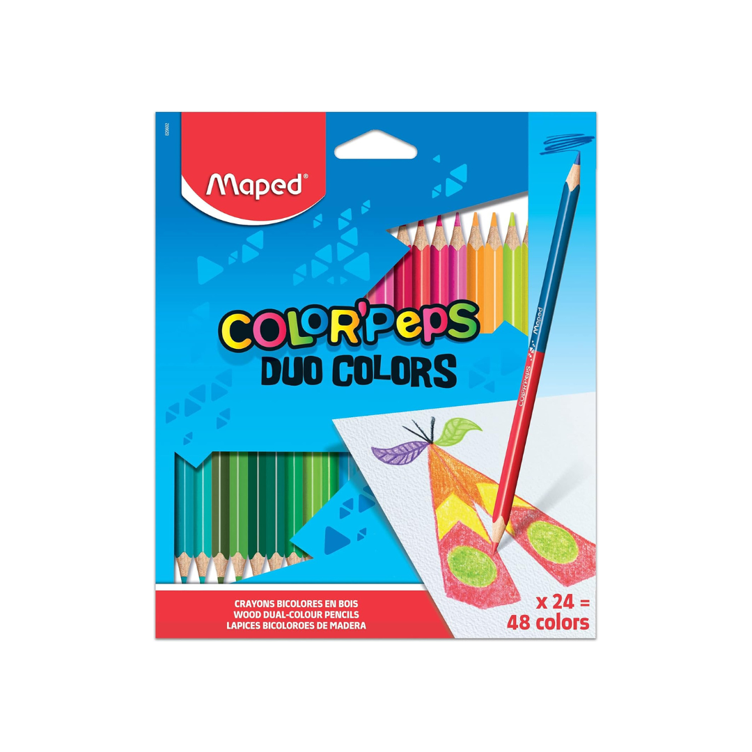 JUEGO LAPICES BICOLOR 24/1 DUO COLOR PEPS