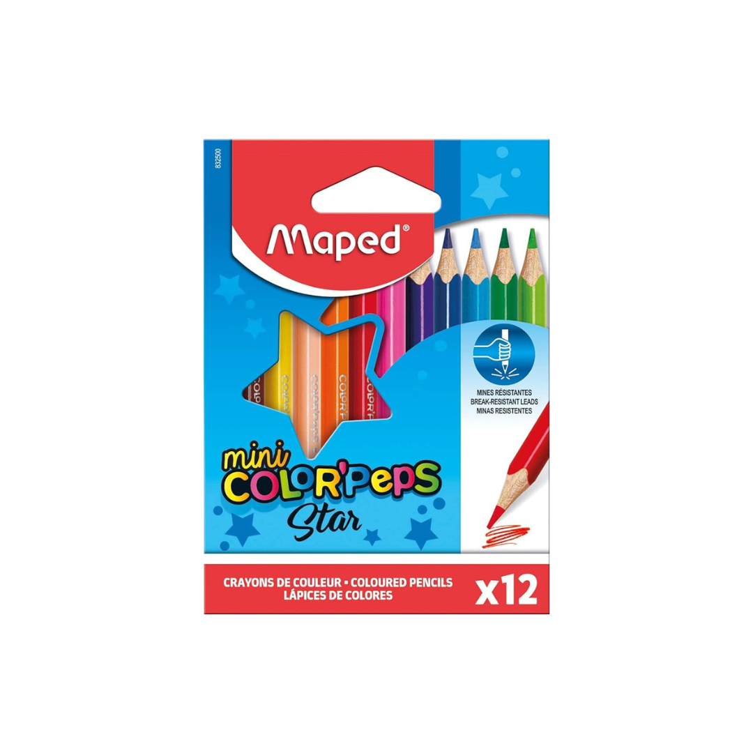 JUEGO LAPICES COLORES COLOR PEPS STAR 12/1 PEQ.