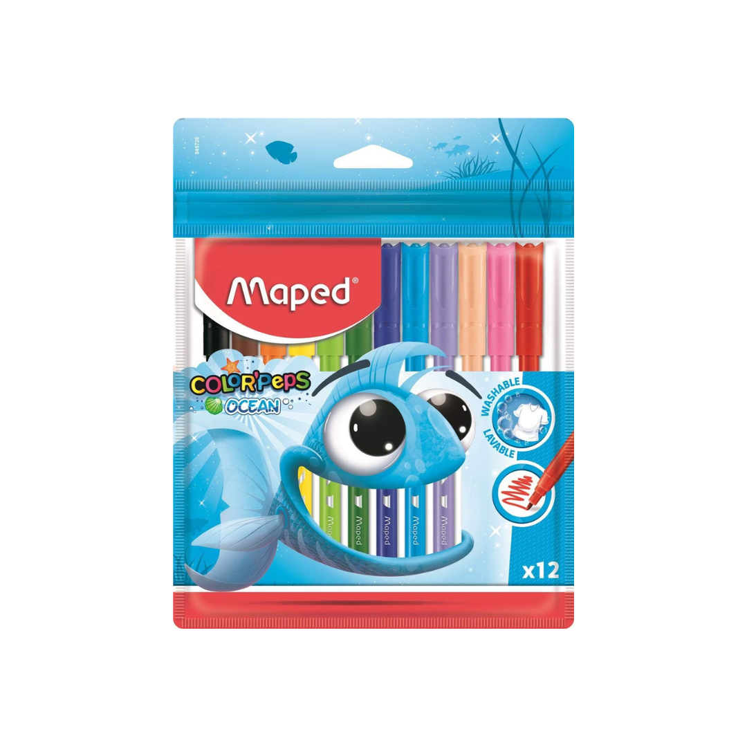 JUEGO DE MARCADORES COLOR PEPS OCEAN 12/1 BL