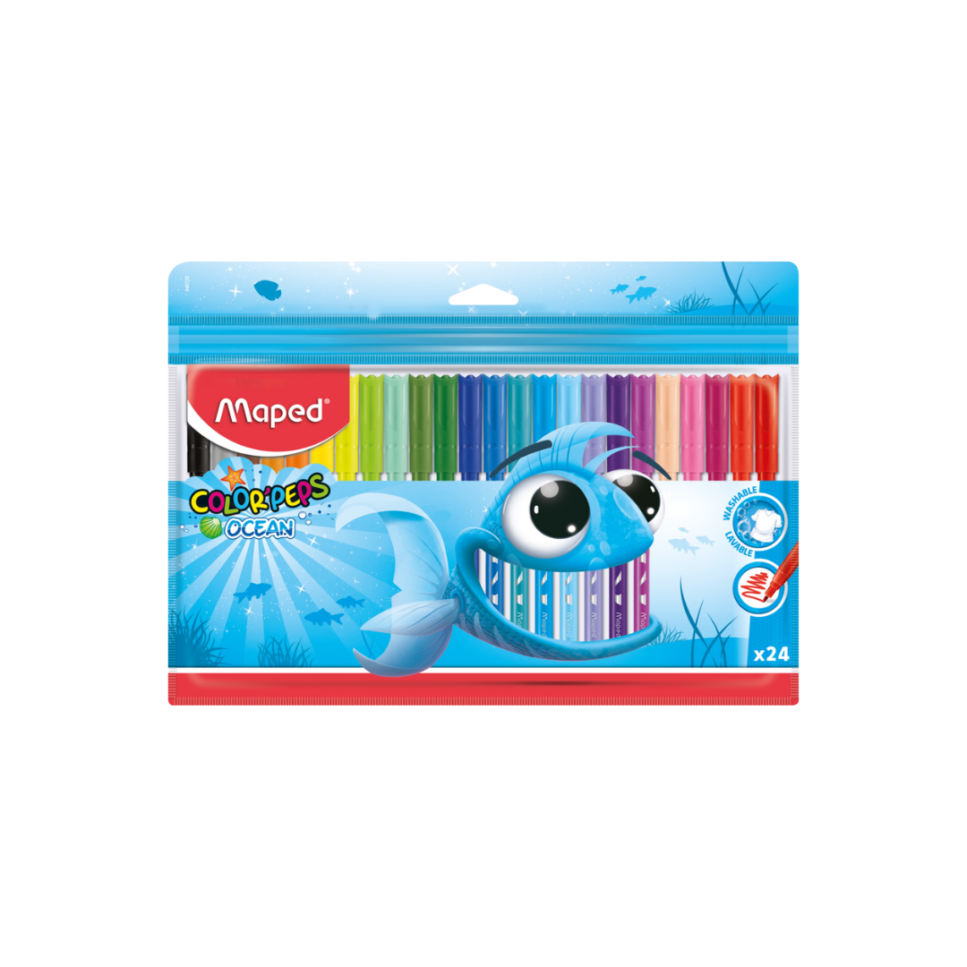 JUEGO DE MARCADORES COLOR PEPS OCEAN 24/1 BL