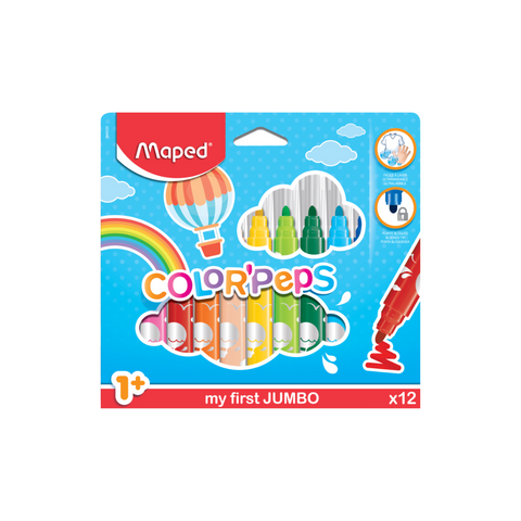 JUEGO DE MARCADORES 12/1 LAVABLES MAXI