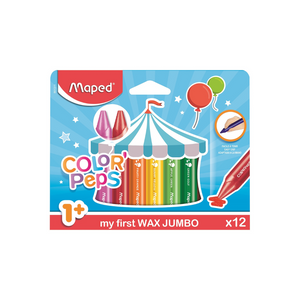 JUEGO CREYONES DE CERA JUMBO PEPS 12/1