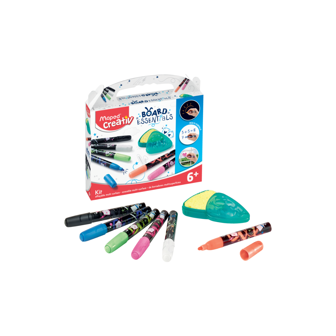 BOARD ESSENTIALS - ERASABLE MULTI-SURFACE MARKER KIT