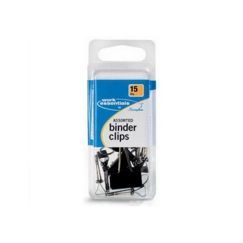 BINDER CLIP ASSORTMENT 15 CT - DES