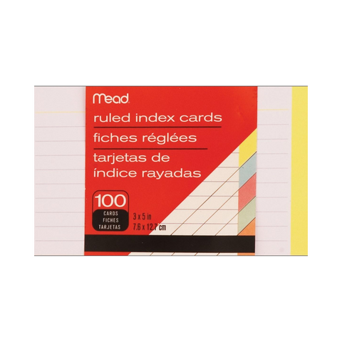 TARJETAS RAYADAS (3 X 5) C/INDICE