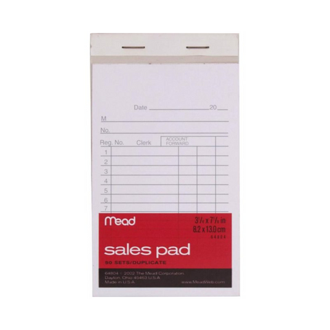 SALES PAD W DUP 3.25X5.125 50C Des