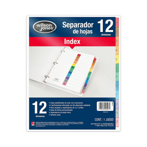 SEPARADOR P/CARPETAS 12 TAB (00507)