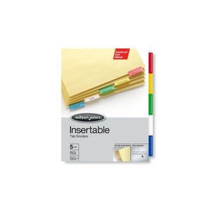 5 TAB INSERTABLE INDEX