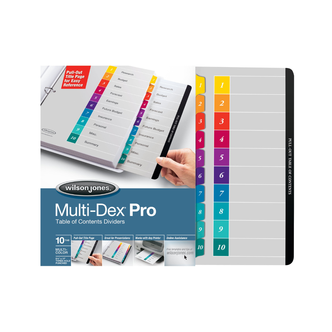 MULTI DEX PRO 10-TAB MULTI COLOR