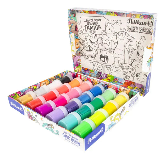 SET X 24 TEMPERA COLOR BOOM COLORES SURTIDOS